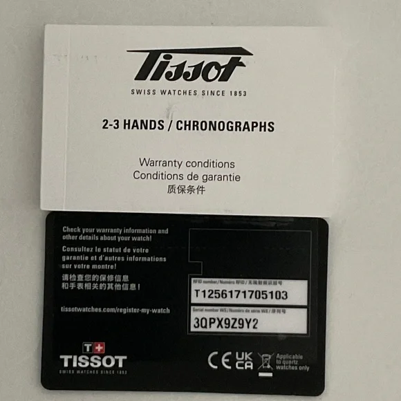 Tissot Men's Black and Blue Chronograph Watch